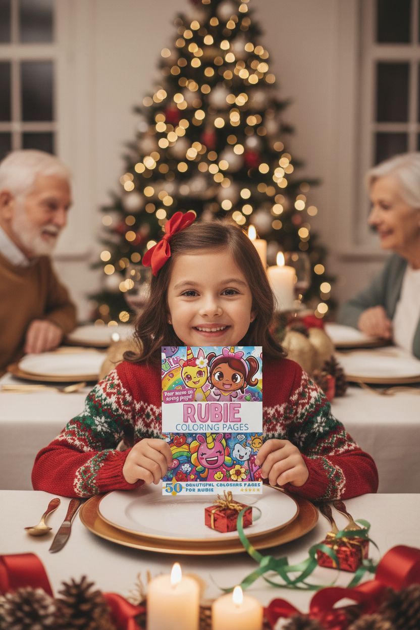 Rubie Christmas coloring pages gift
