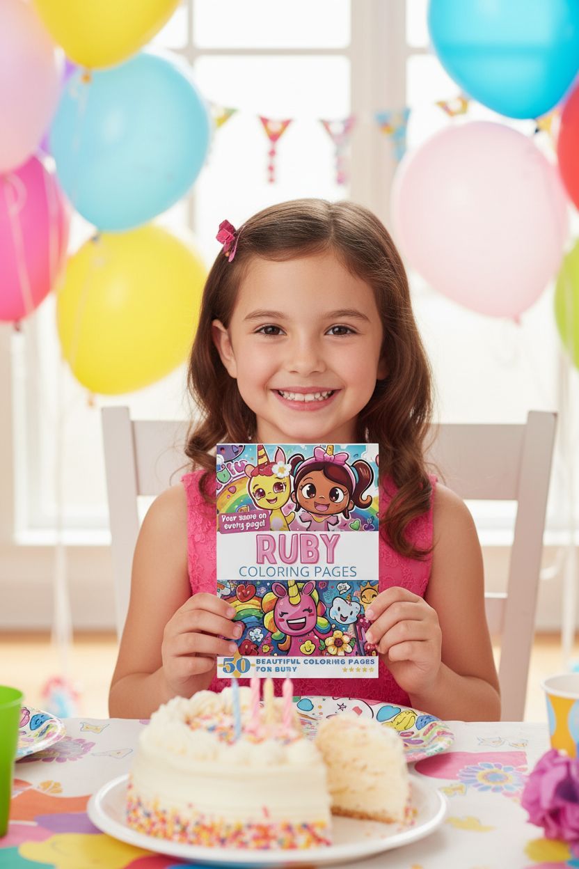 Ruby coloring book in use