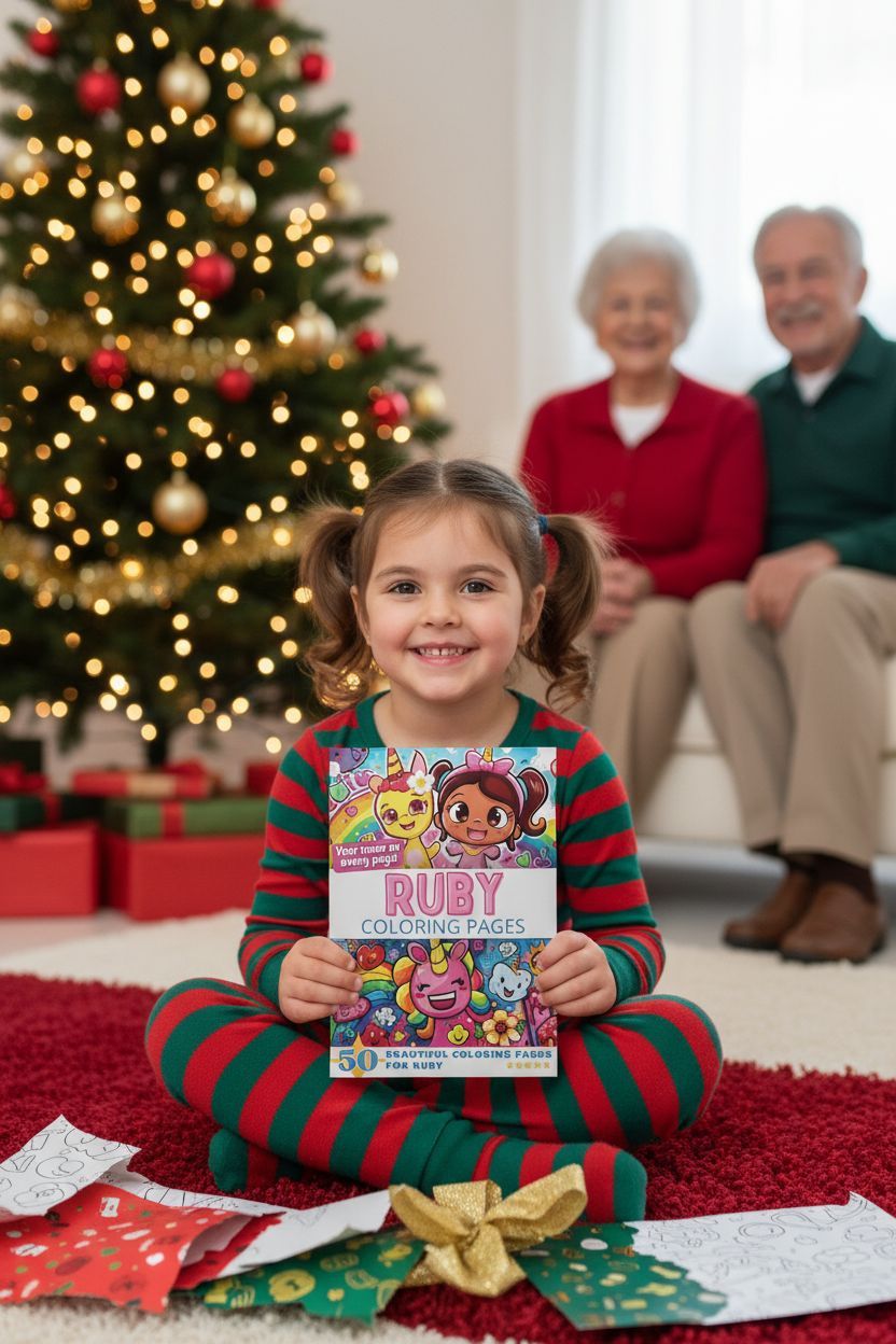 Ruby Christmas coloring pages gift