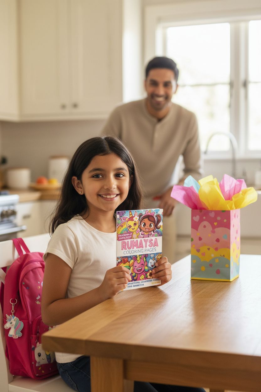 Rumaysa coloring book in use