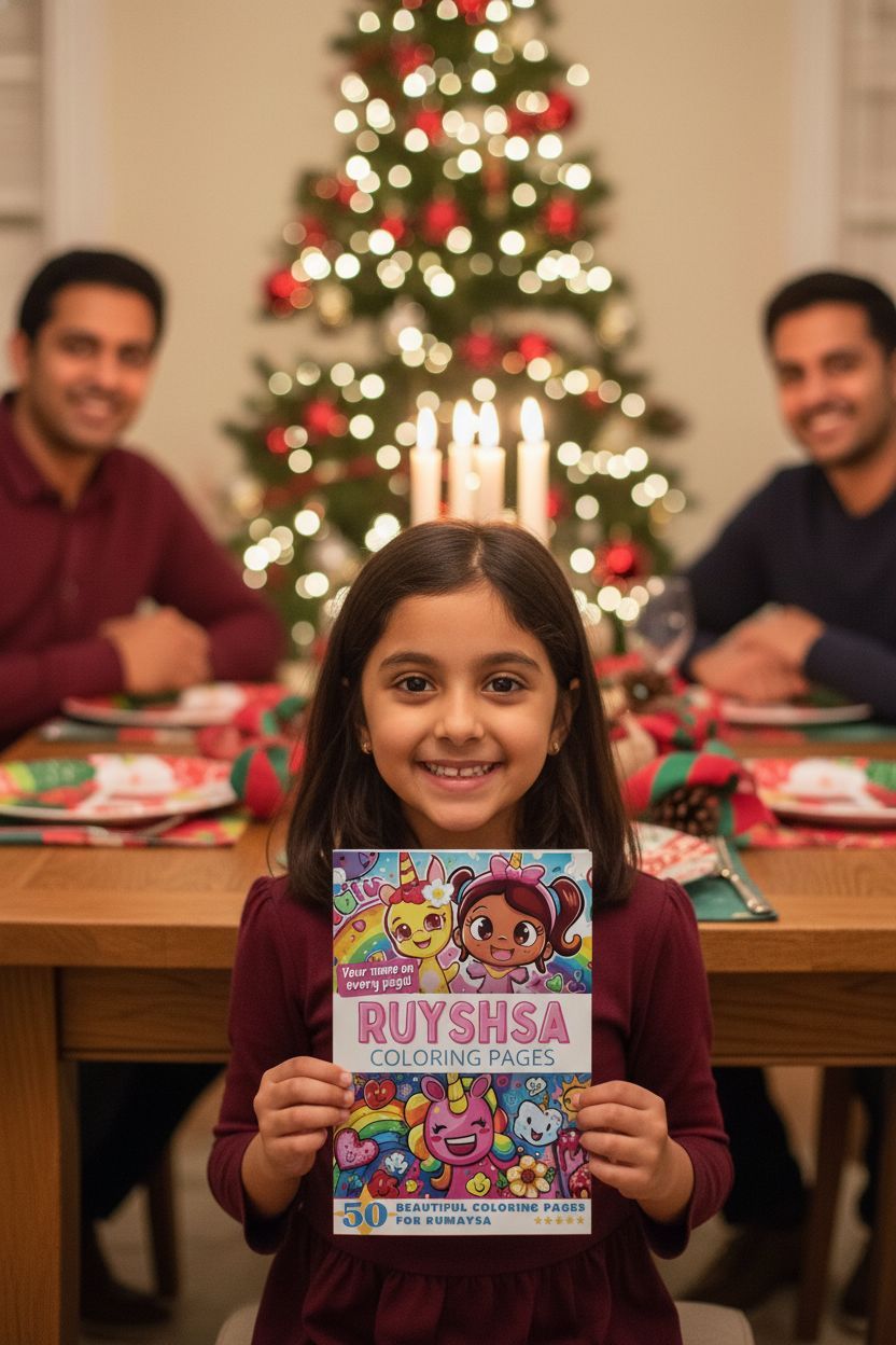 Rumaysa Christmas coloring pages gift