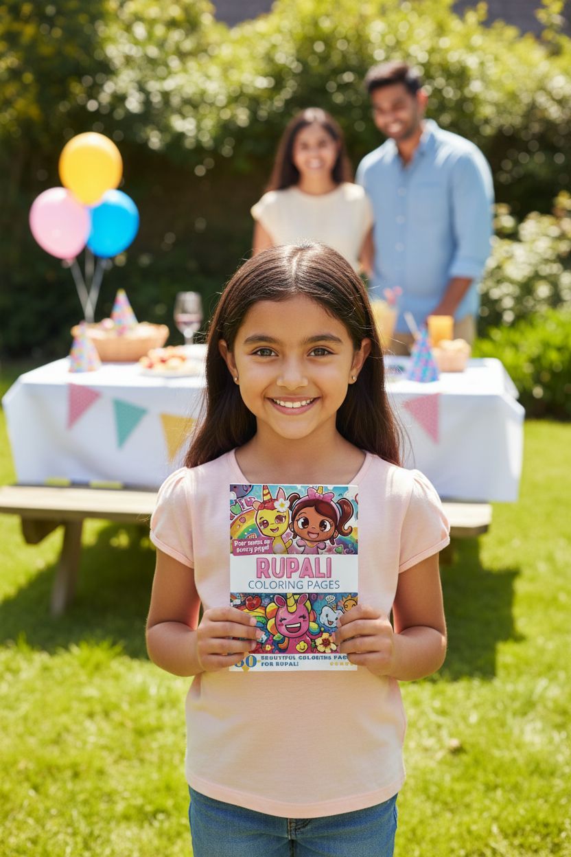 Rupali coloring book in use