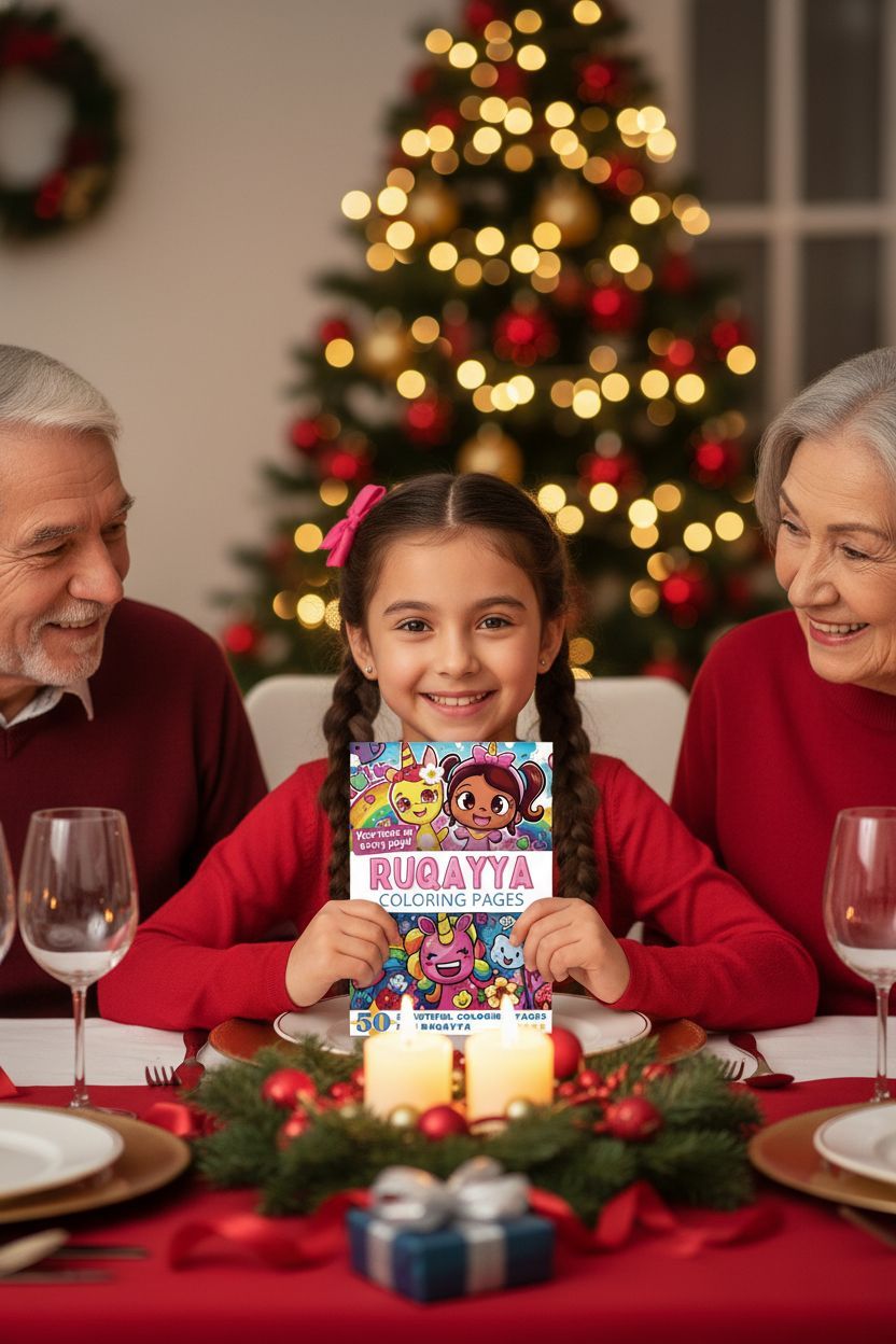 Ruqayya Christmas coloring pages gift