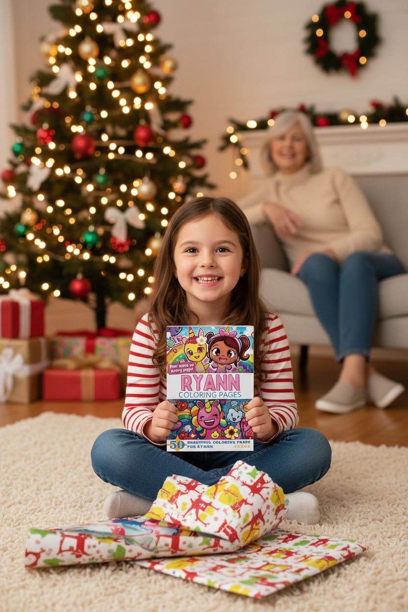 Ryann Christmas coloring pages gift