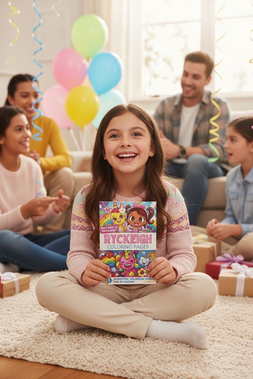 Ryckeigh coloring book in use