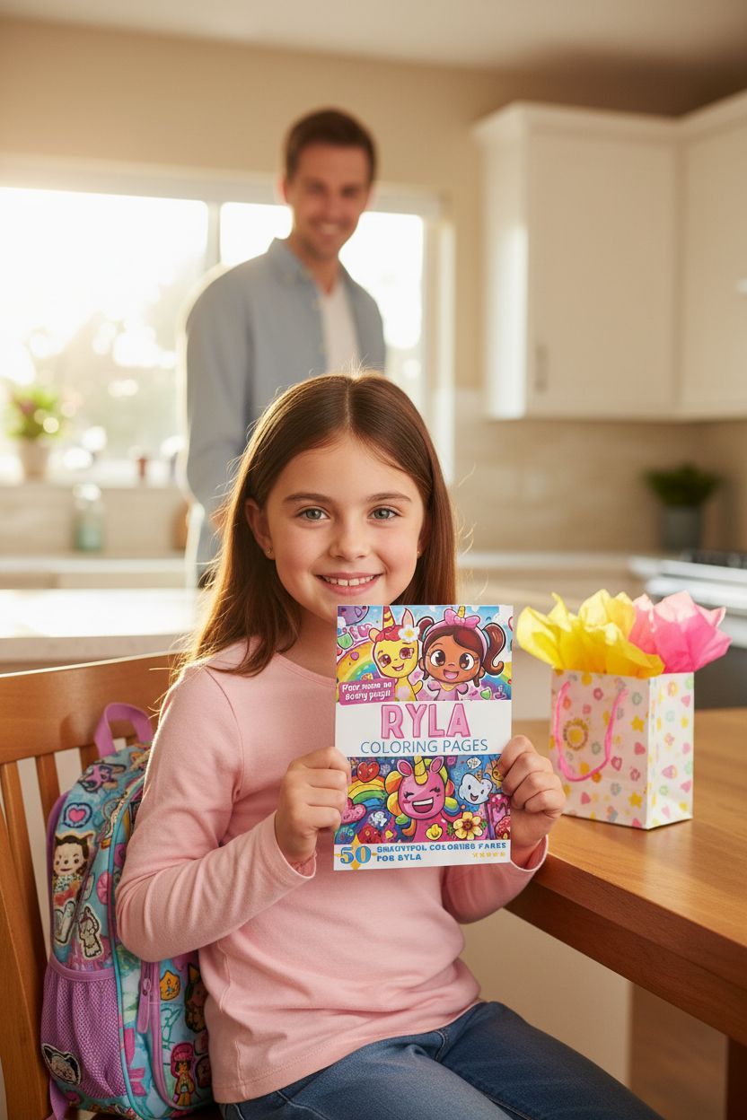 Ryla coloring book in use