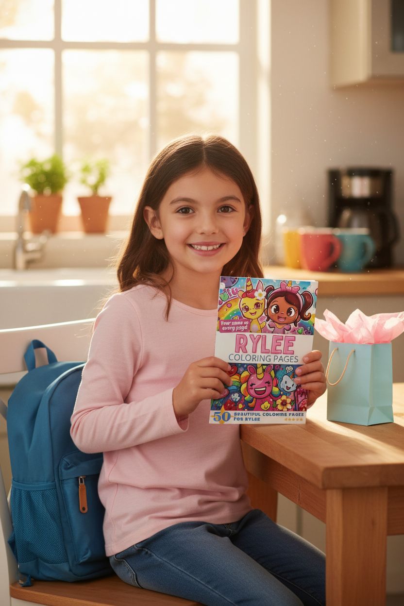 Rylee coloring book in use