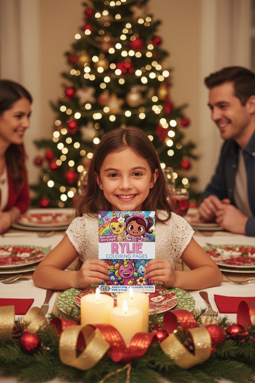 Rylie Christmas coloring pages gift