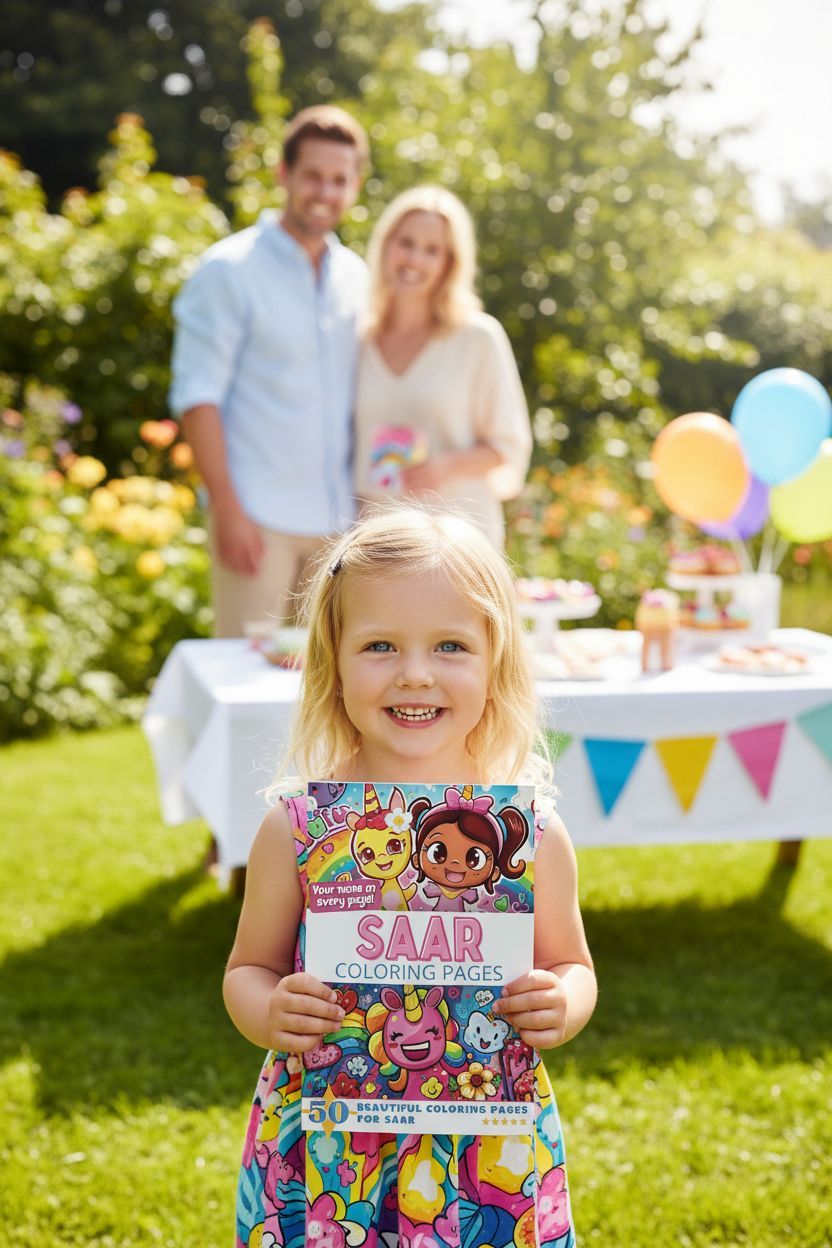 Saar coloring book in use