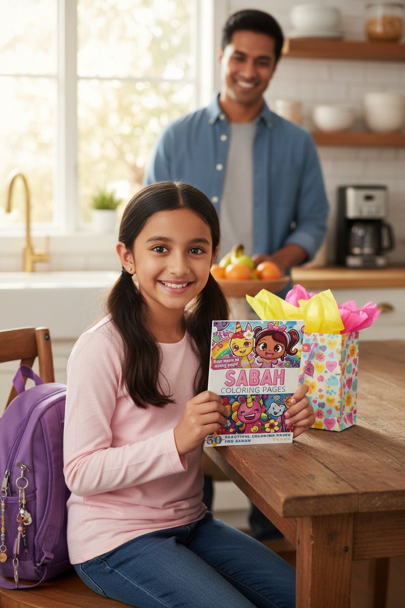 Sabah coloring book in use