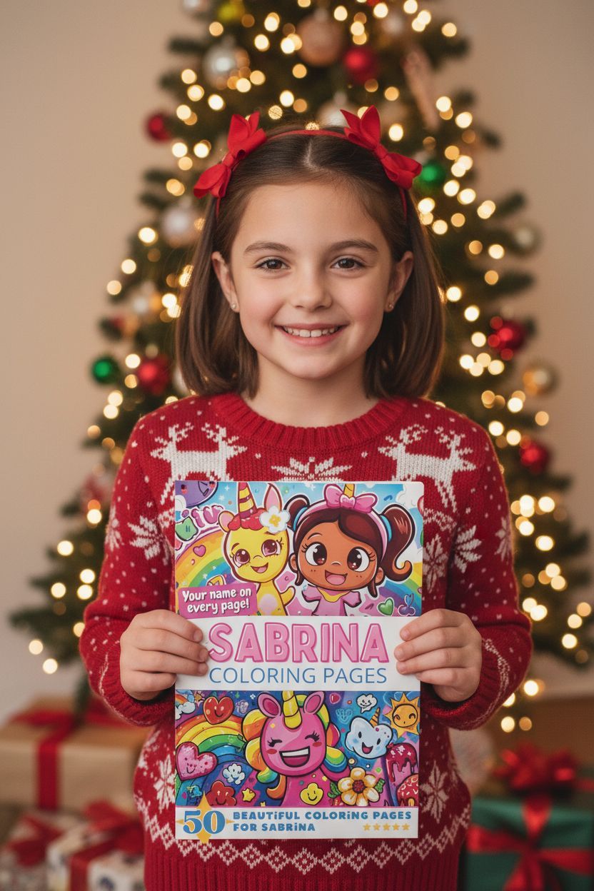 Sabrina Christmas coloring pages gift