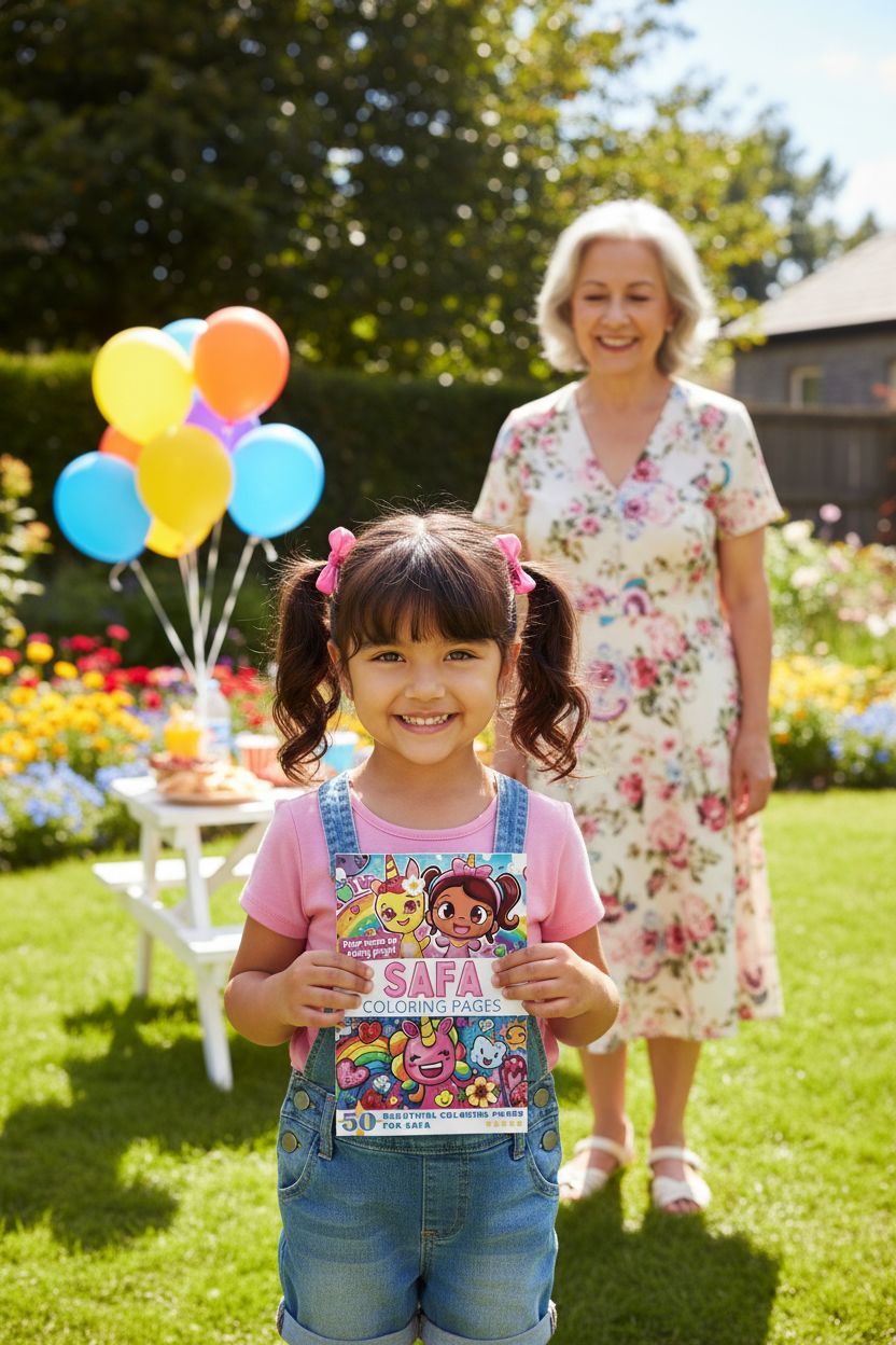 Safa coloring book in use