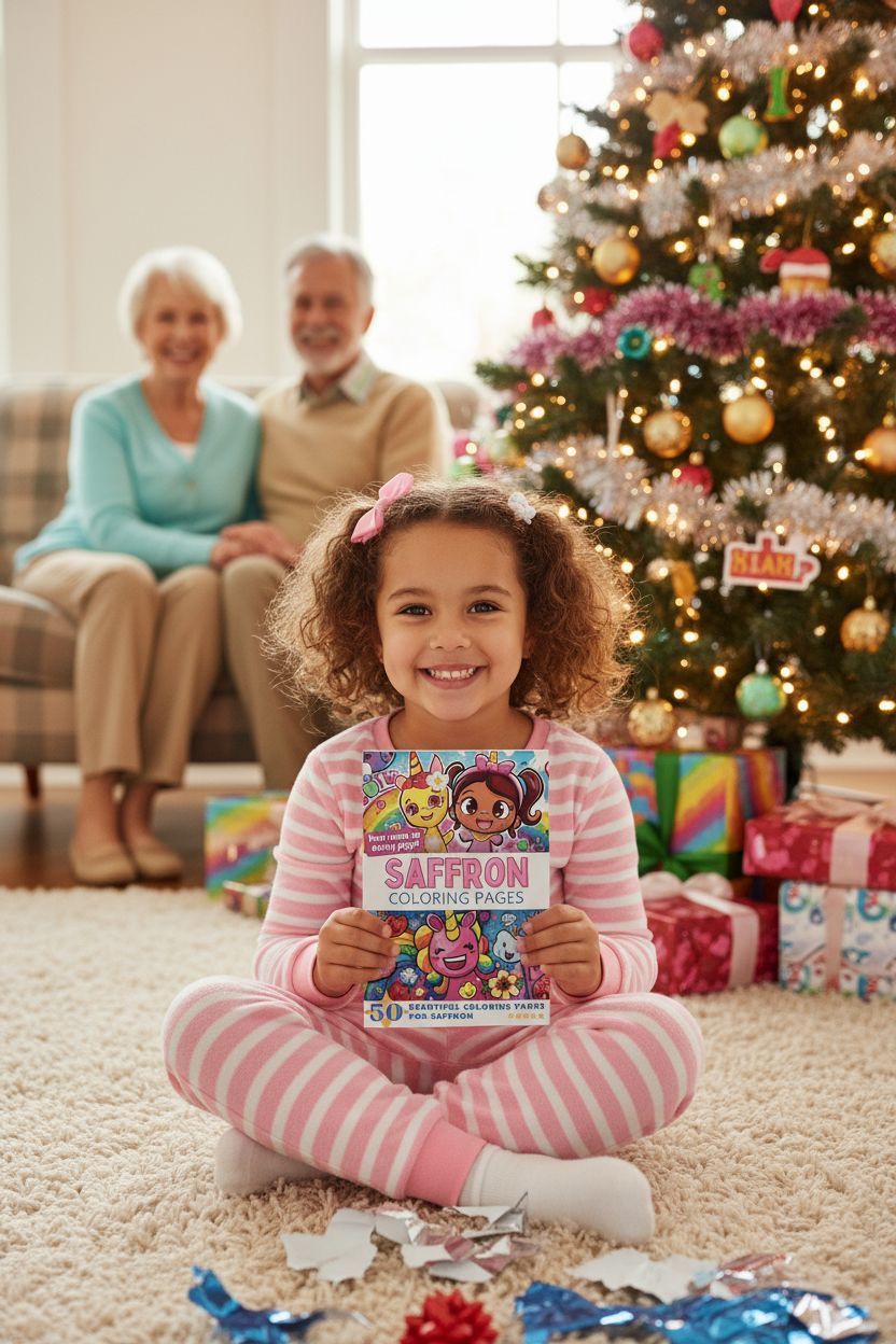 Saffron Christmas coloring pages gift