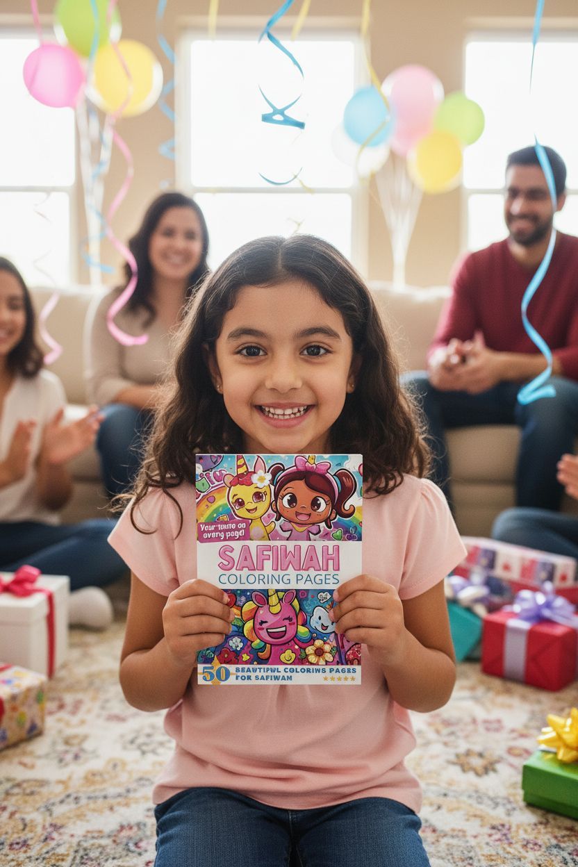 Safiwah coloring book in use