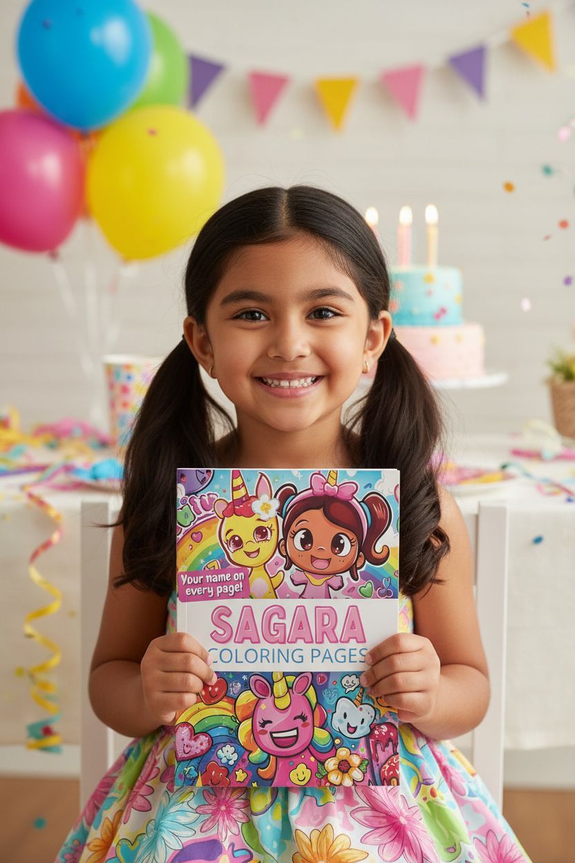 Sagara coloring book in use