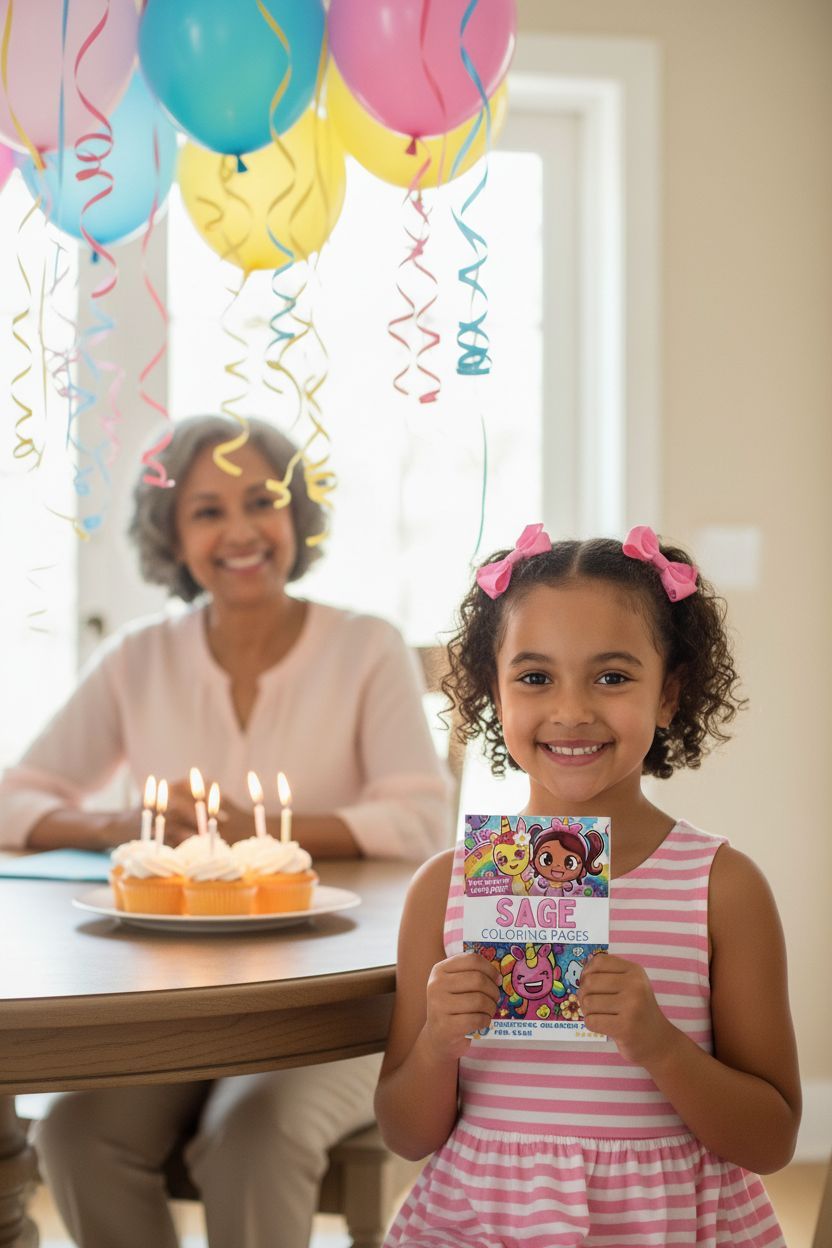 Sage coloring book in use