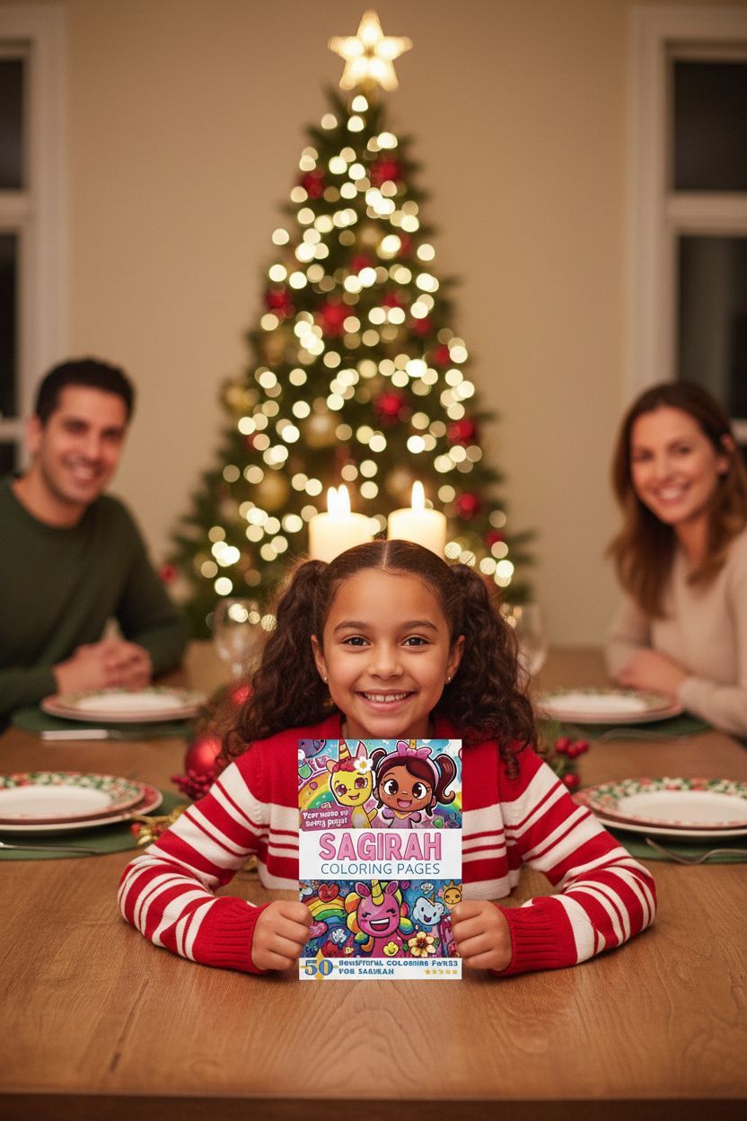 Sagirah Christmas coloring pages gift