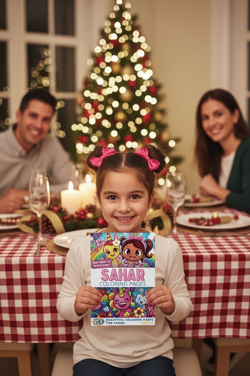 Sahar Christmas coloring pages gift