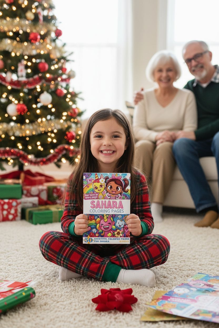 Sahara Christmas coloring pages gift