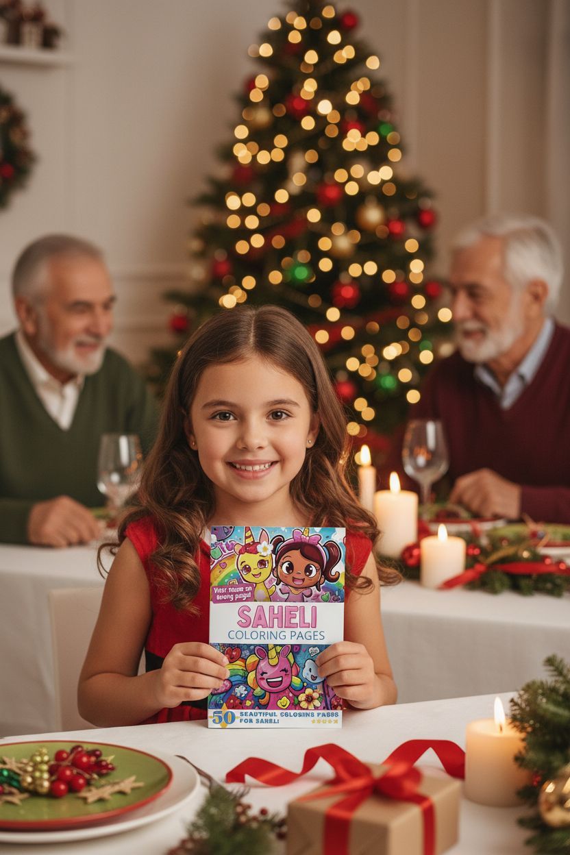 Saheli Christmas coloring pages gift