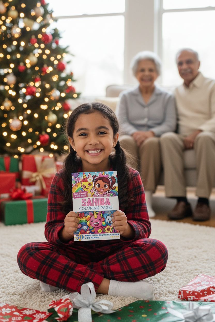 Sahiba Christmas coloring pages gift