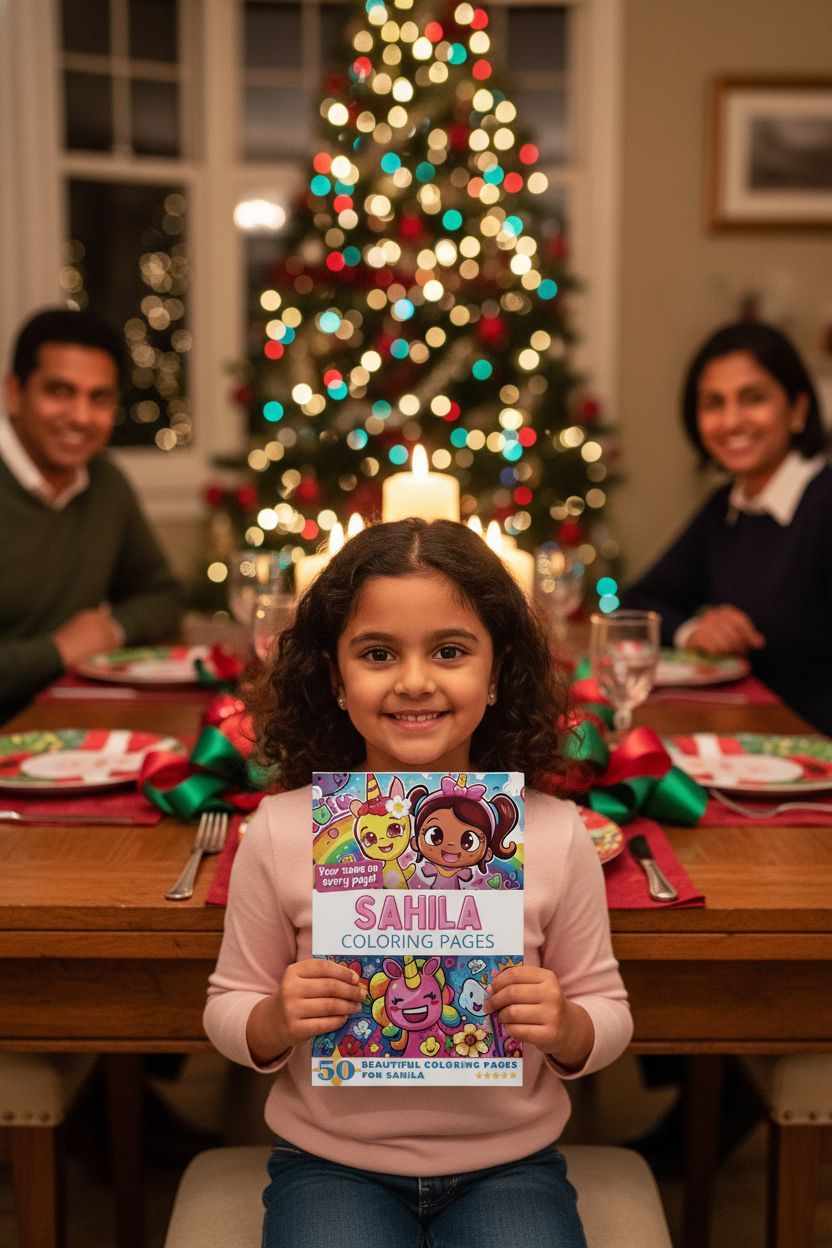 Sahila Christmas coloring pages gift