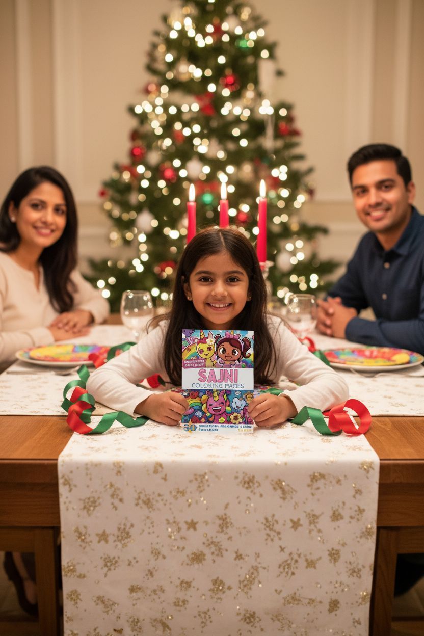 Sajni Christmas coloring pages gift