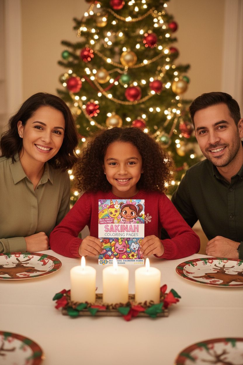 Sakinah Christmas coloring pages gift