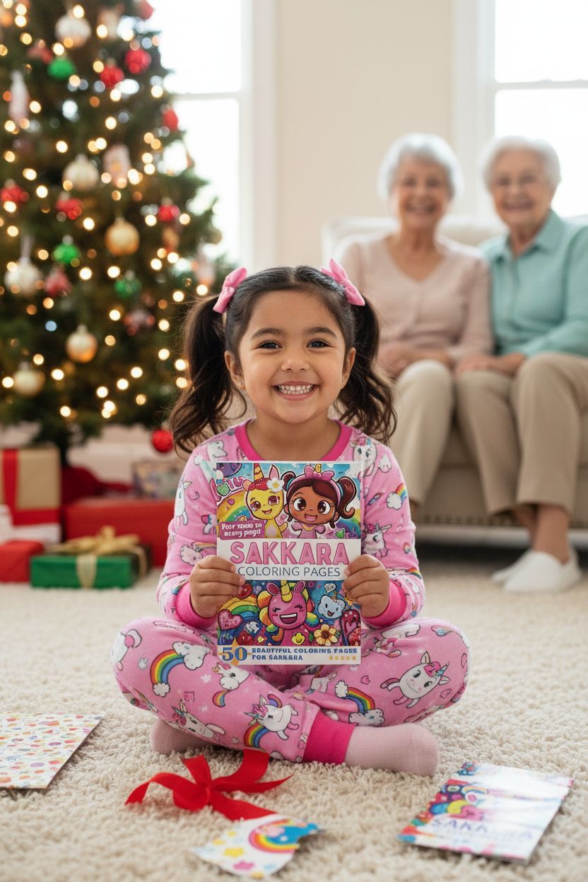 Sakkara Christmas coloring pages gift
