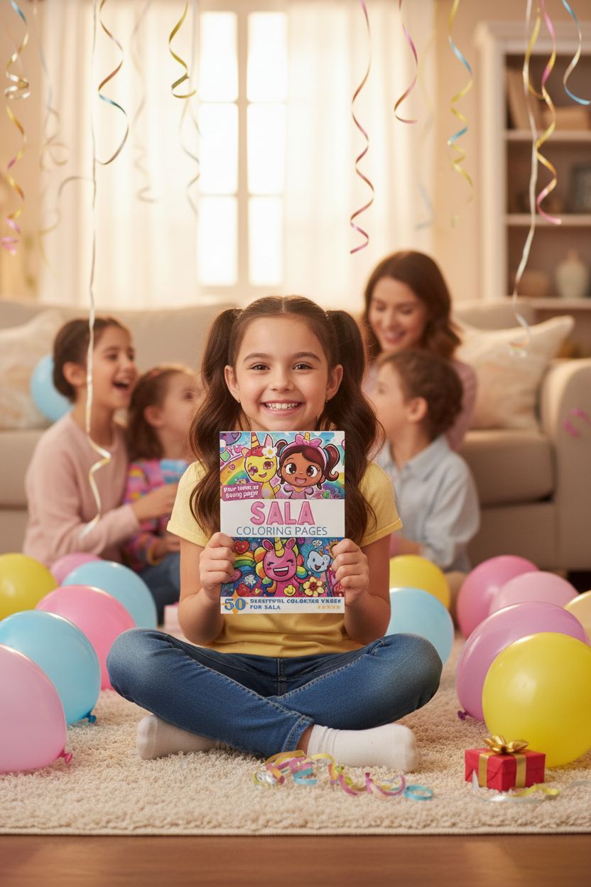 Sala coloring book in use