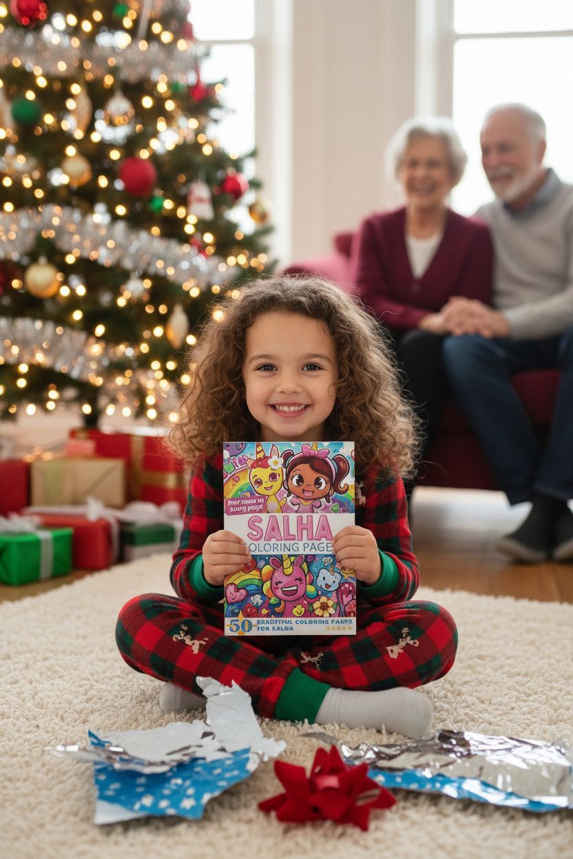 Salha Christmas coloring pages gift