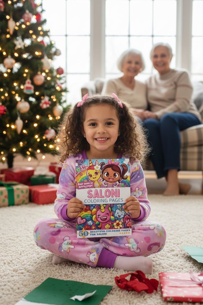 Saloni Christmas coloring pages gift