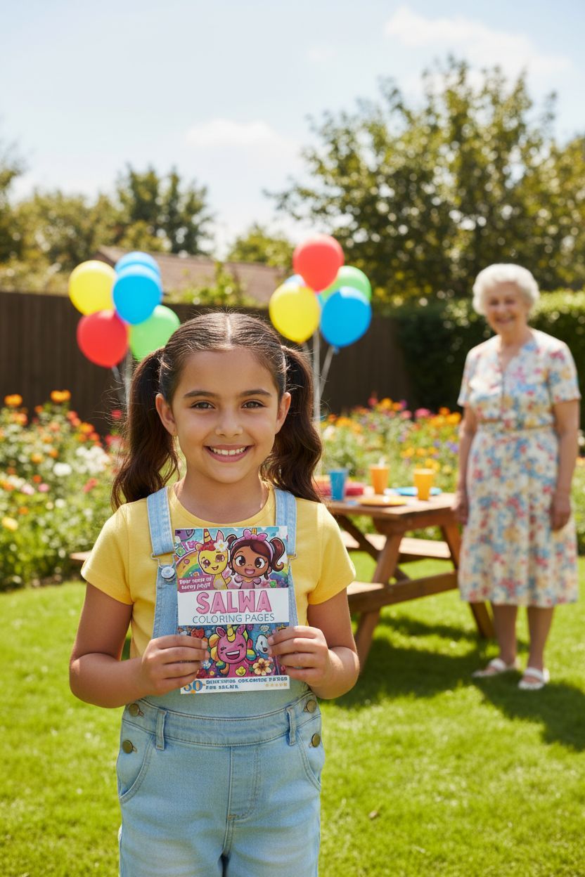 Salwa coloring book in use