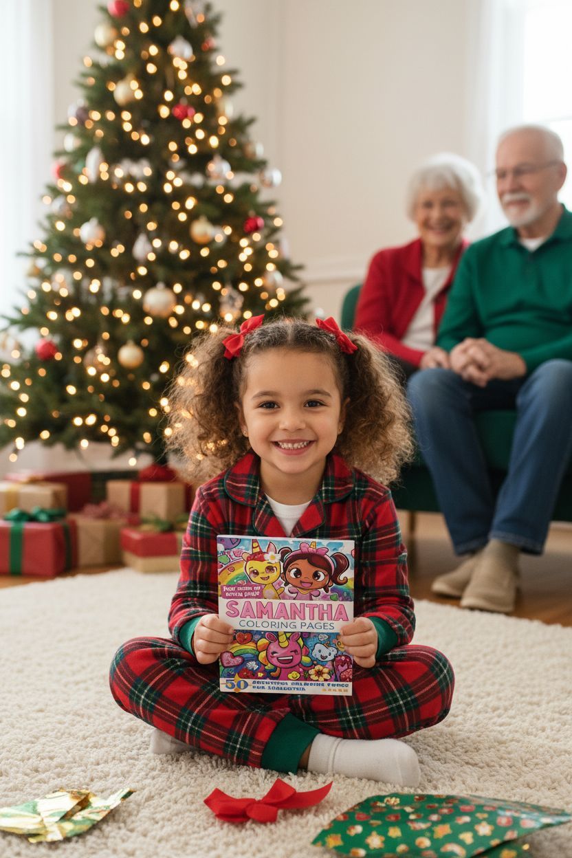 Samantha Christmas coloring pages gift