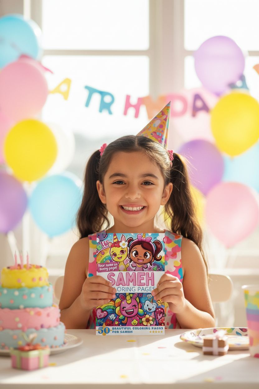 Sameh coloring book in use