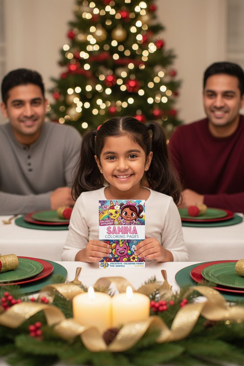 Samina Christmas coloring pages gift