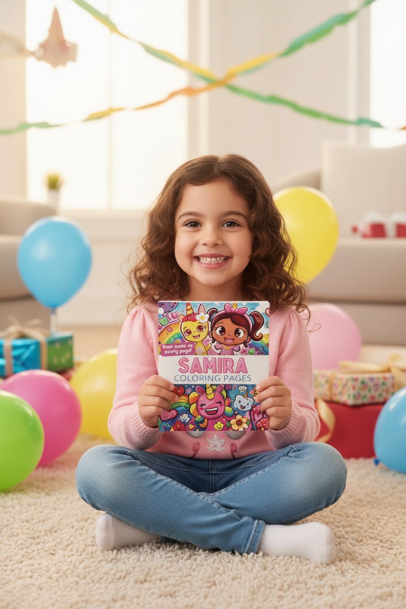 Samira coloring book in use