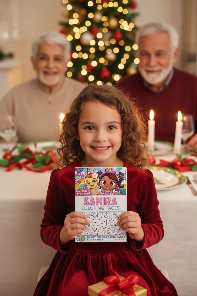 Samira Christmas coloring pages gift