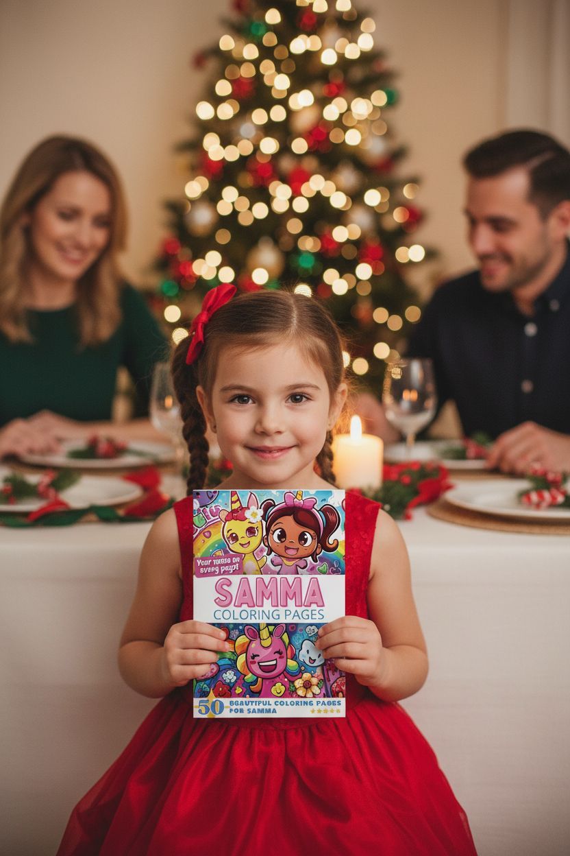 Samma Christmas coloring pages gift