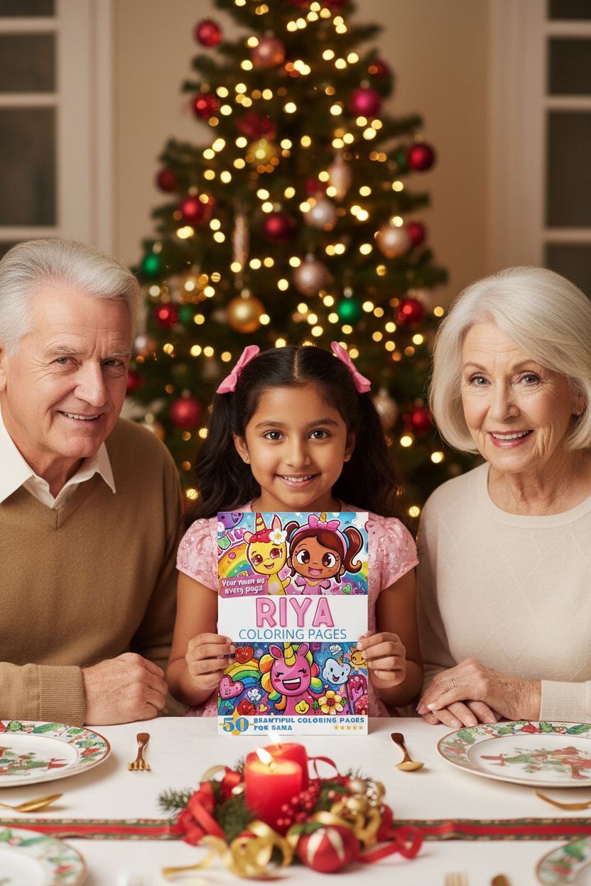 Sana Christmas coloring pages gift