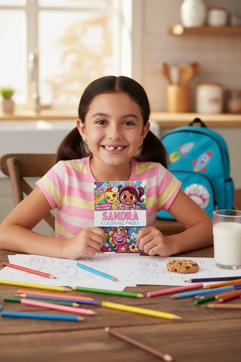 Sandra personal coloring pages