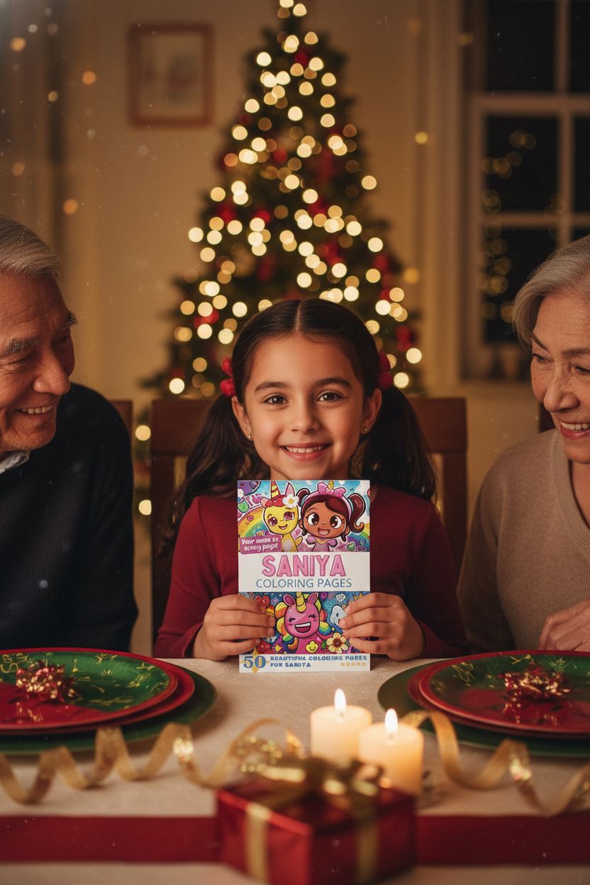 Saniya Christmas coloring pages gift