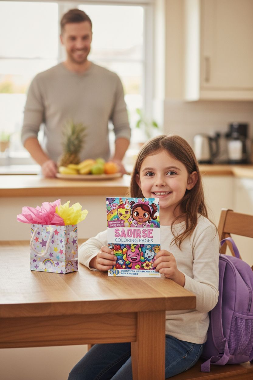 Saoirse coloring book in use