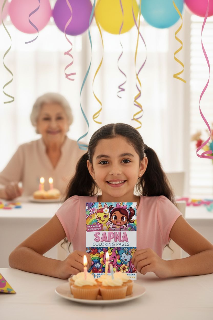 Sapna coloring book in use