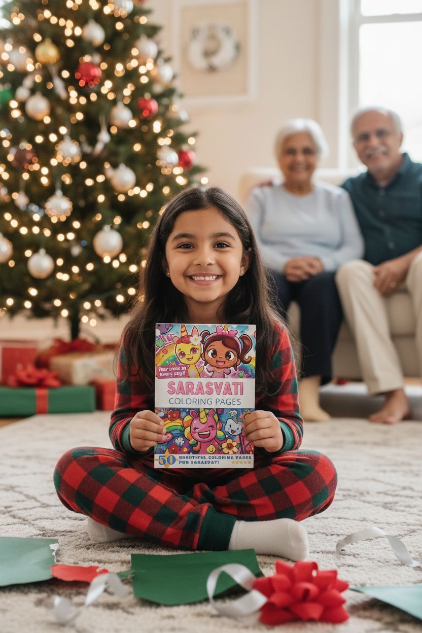 Sarasvati Christmas coloring pages gift