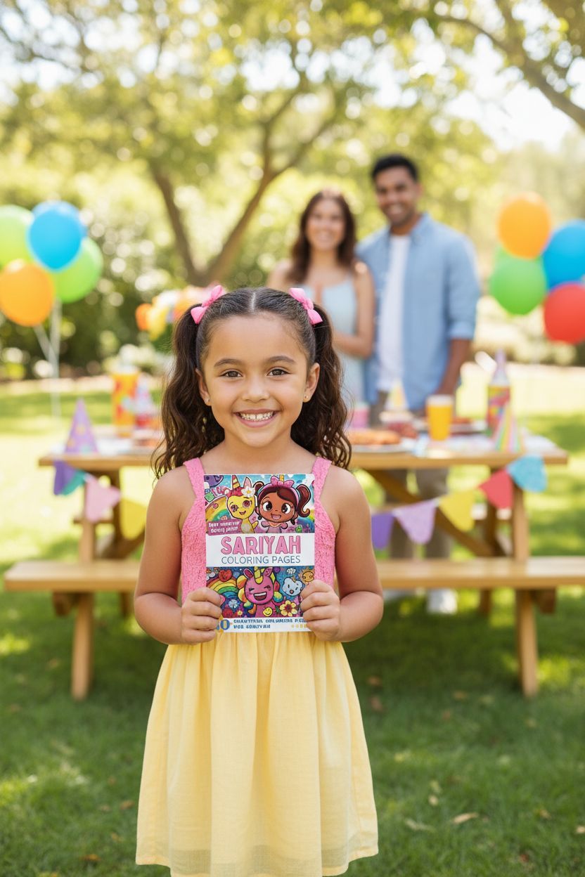 Sariyah coloring book in use