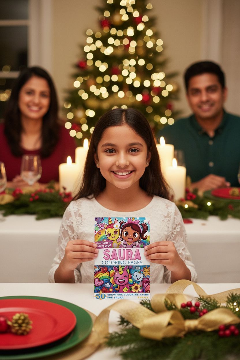 Saura Christmas coloring pages gift