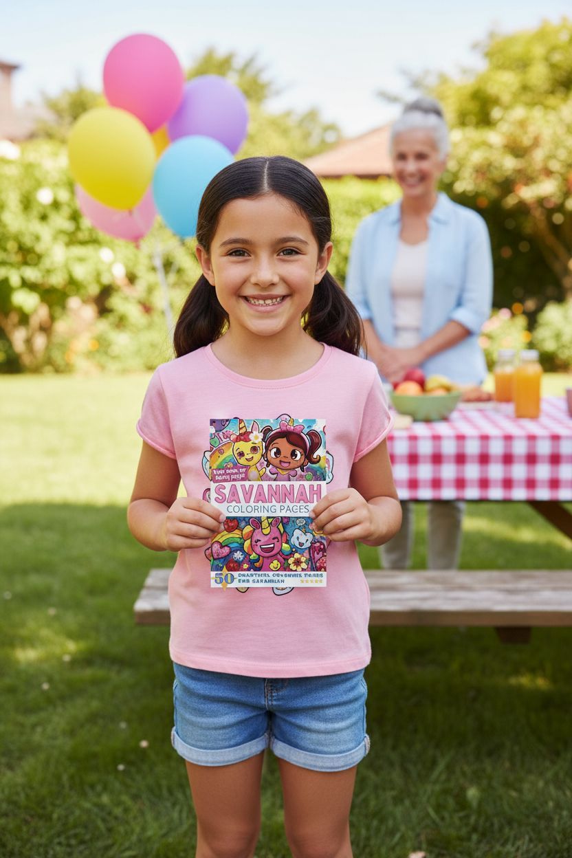 Savannah coloring book in use