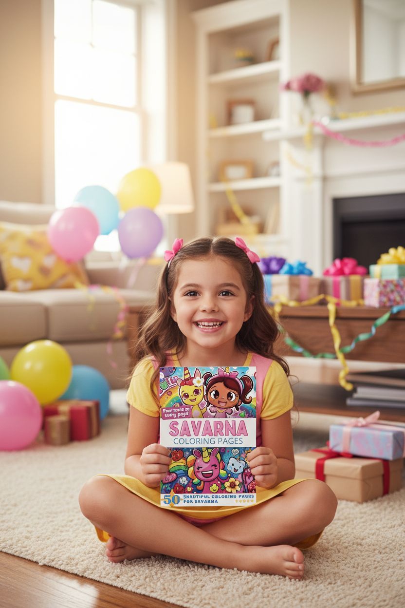 Savarna coloring book in use