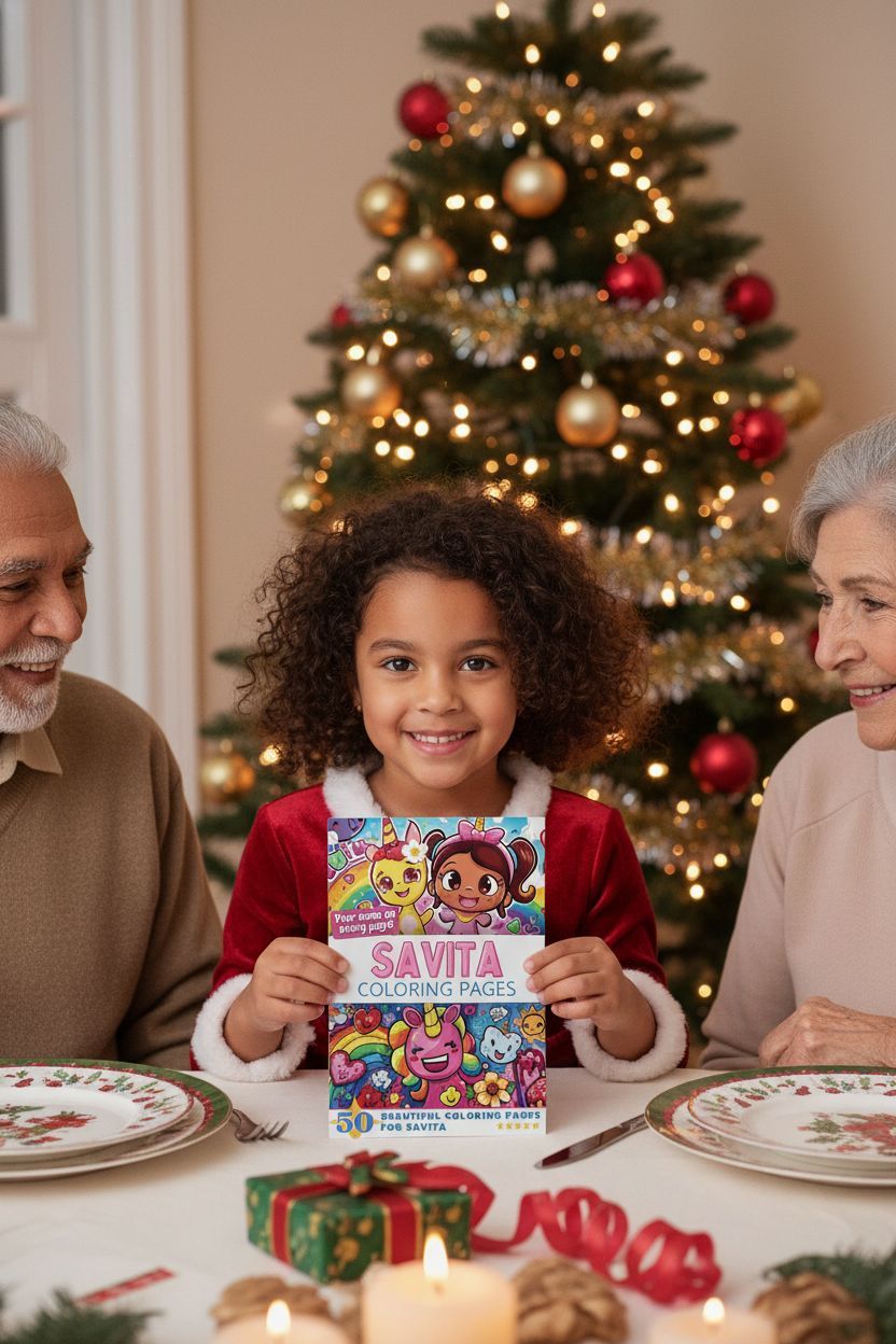 Savita Christmas coloring pages gift